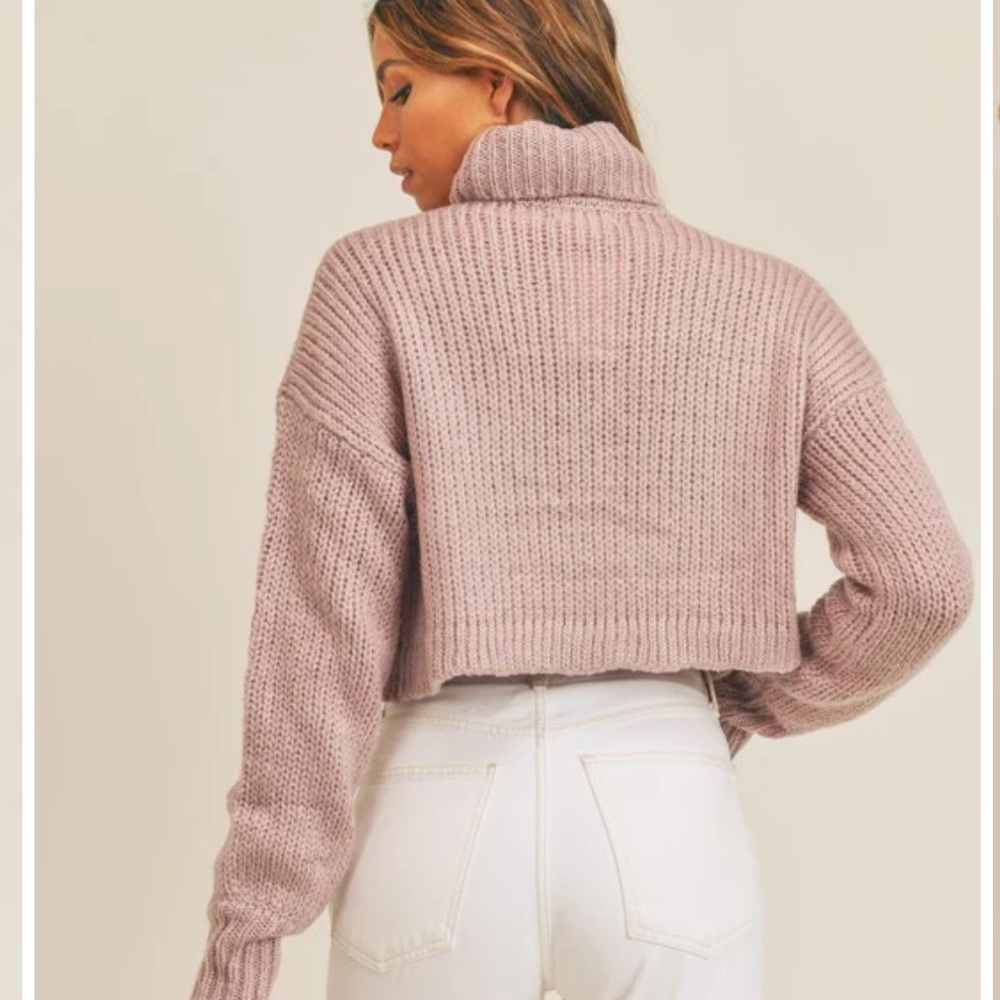Cropped Turtle Neck Sweater - Picture 2 of 8